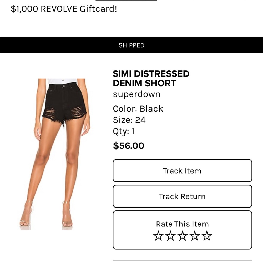 Superdown simi distressed shorts